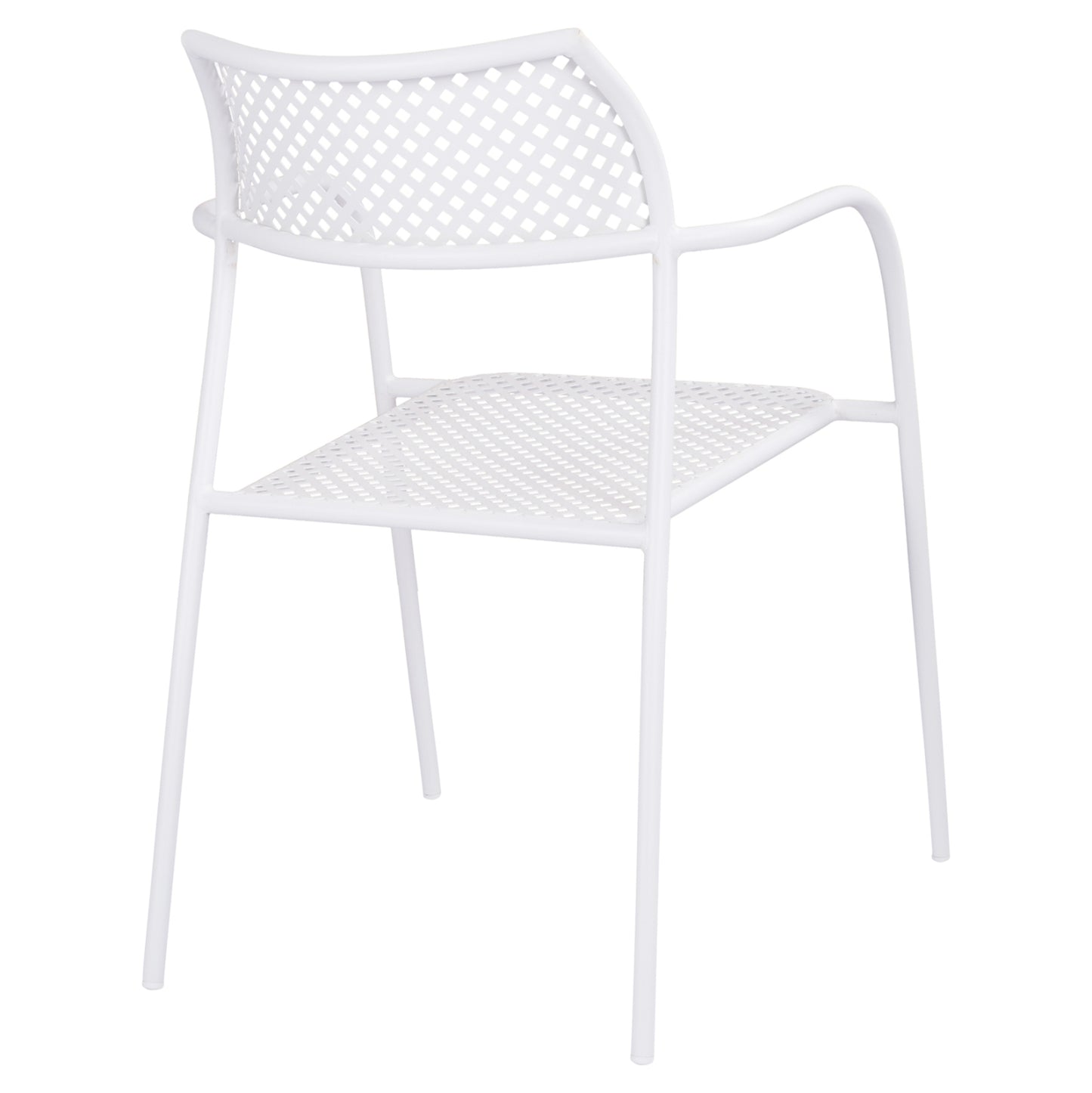 WHITE METAL CHAIR THETIS 55x57x79