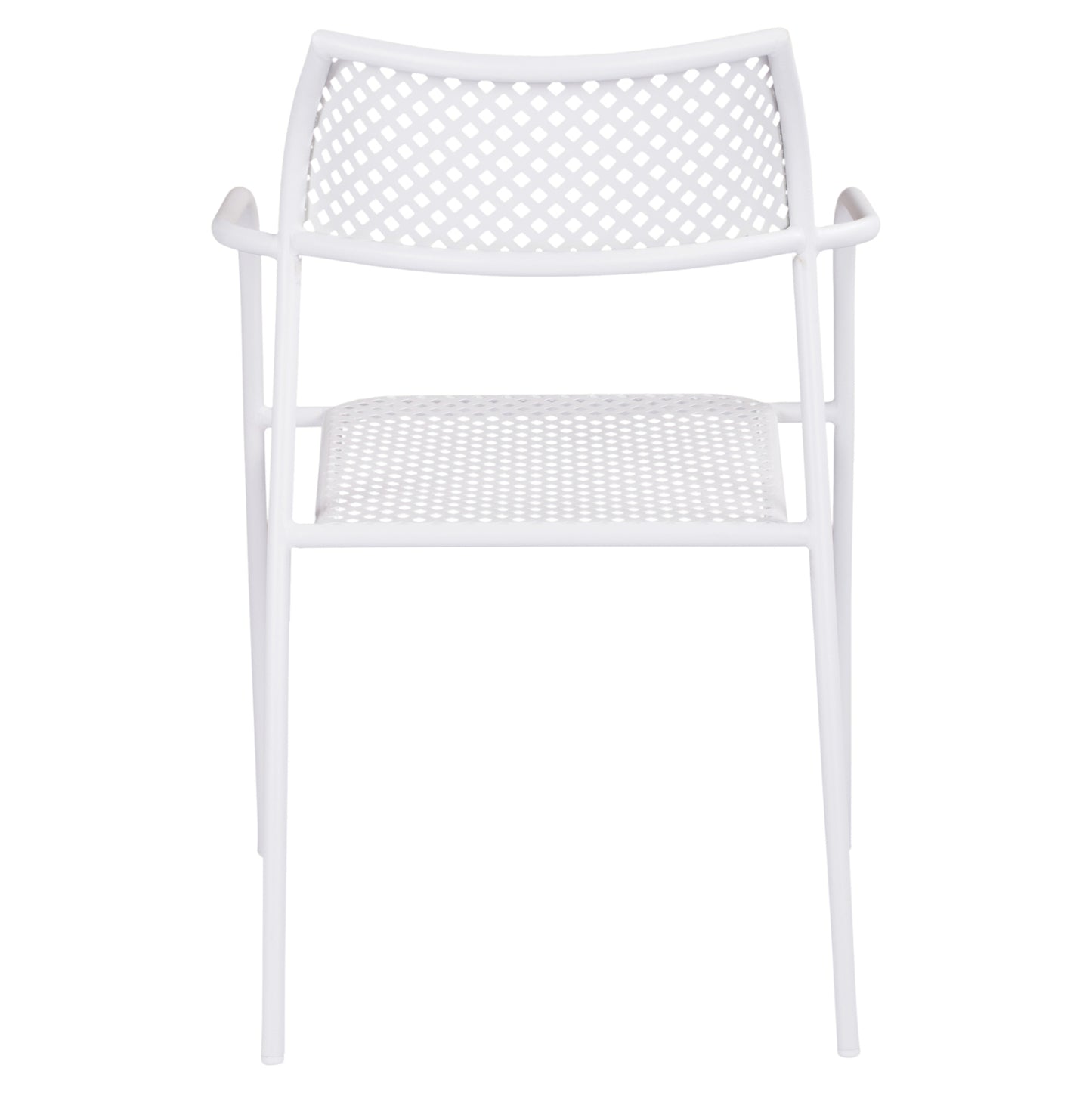 WHITE METAL CHAIR THETIS 55x57x79