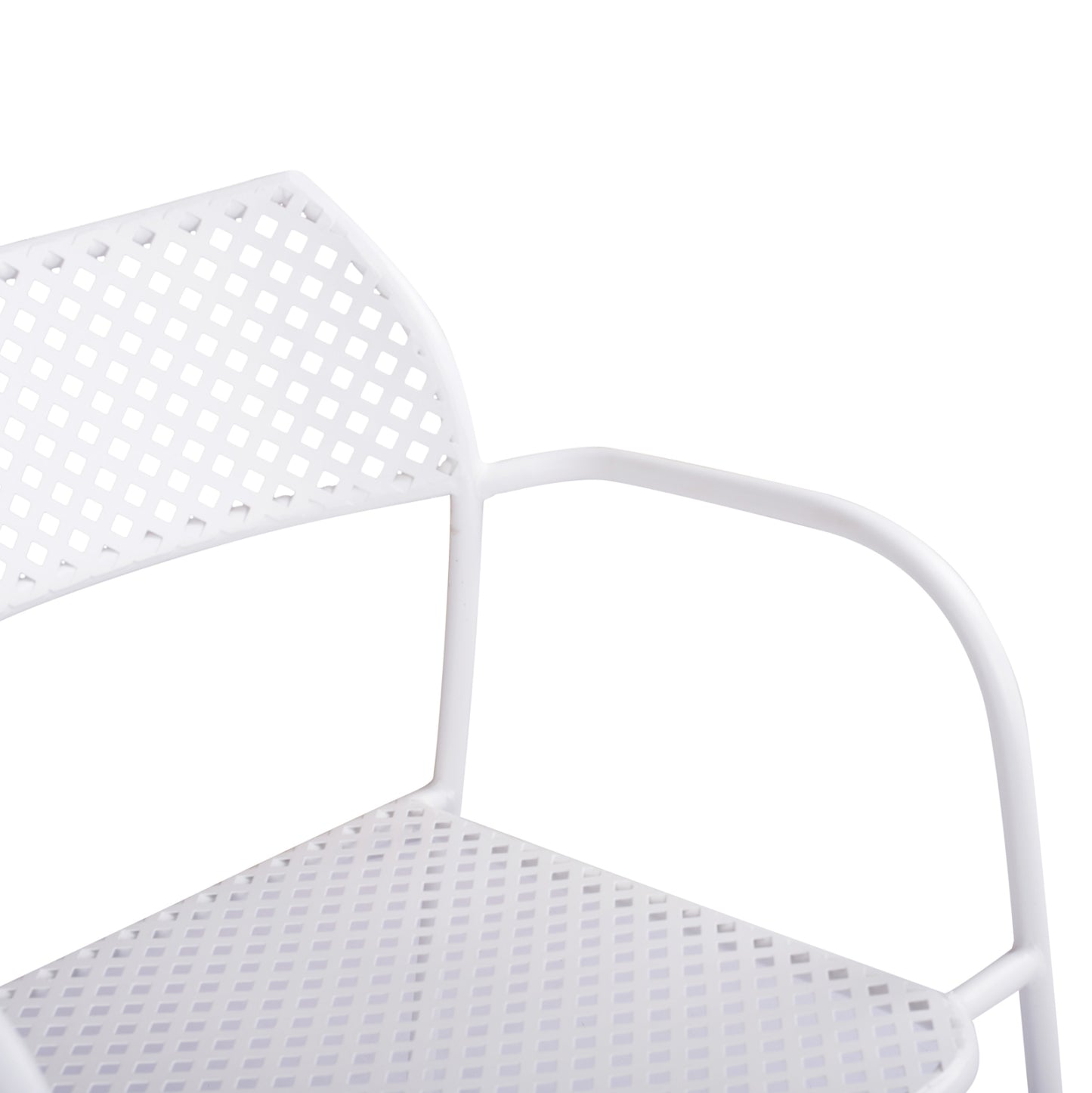 WHITE METAL CHAIR THETIS 55x57x79