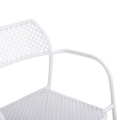 WHITE METAL CHAIR THETIS 55x57x79