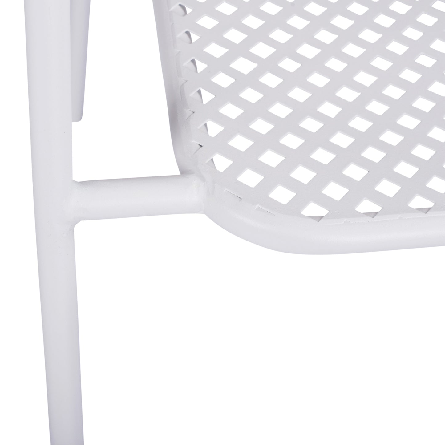 WHITE METAL CHAIR THETIS 55x57x79