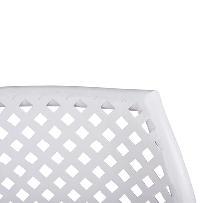 WHITE METAL CHAIR THETIS 55x57x79