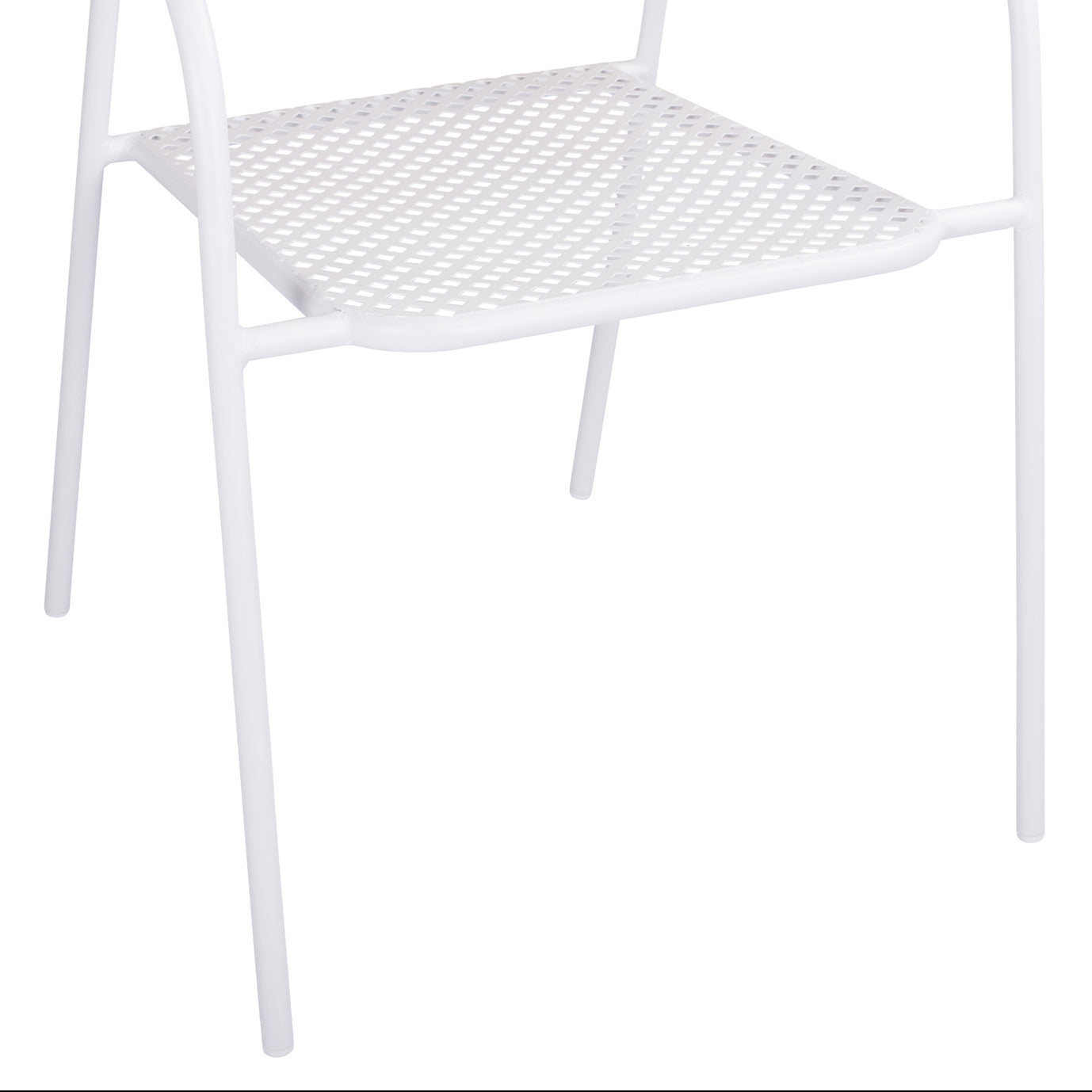 WHITE METAL CHAIR THETIS 55x57x79