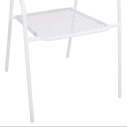 WHITE METAL CHAIR THETIS 55x57x79