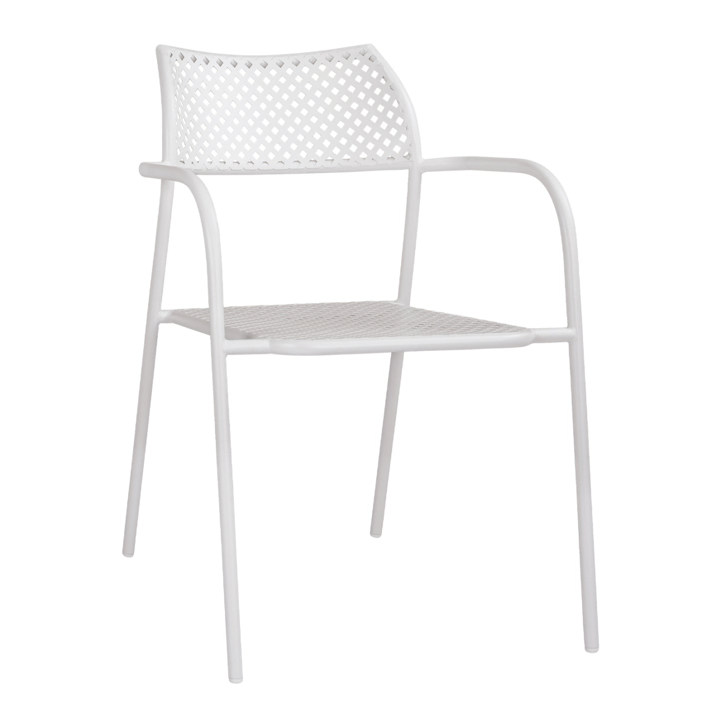 WHITE METAL CHAIR THETIS 55x57x79