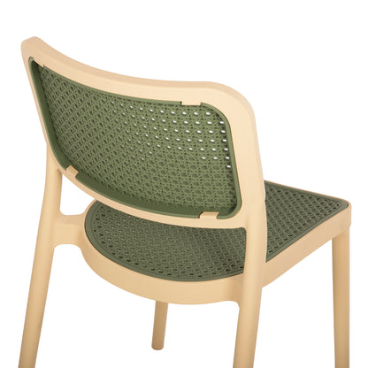 ΚΑΡΕΚΛΑ ΠΟΛΥΠΡΟΠΥΛΕΝΙΟΥ MEKO ΜΠΕΖ ΜΕ OLIVE GREEN ΨΑΘΑ 51x52x80