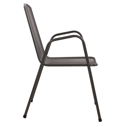 CHAIR ARMCHAIR METAL ANTHRACITE ELIJAH 54x62x89