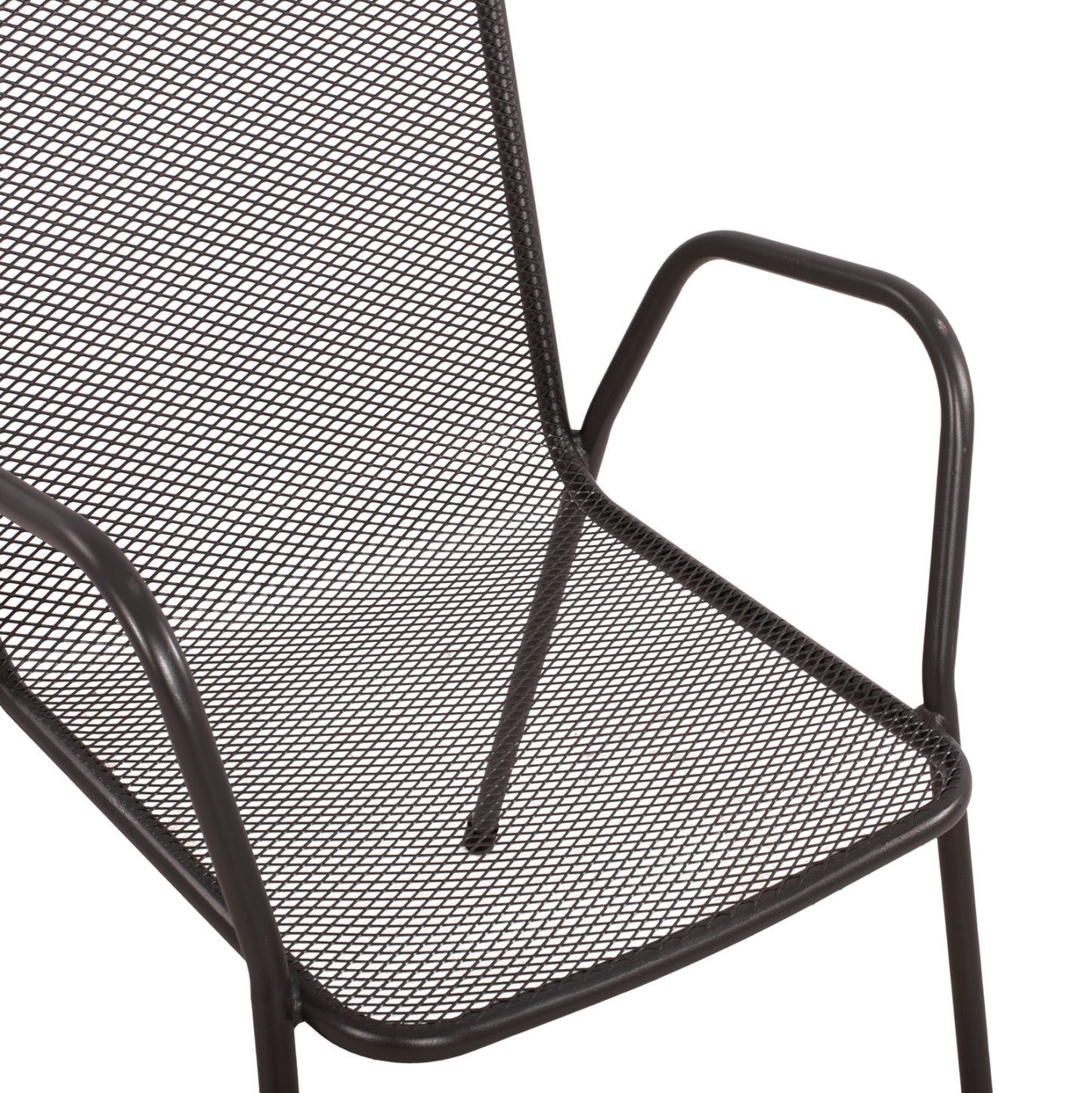 CHAIR ARMCHAIR METAL ANTHRACITE ELIJAH 54x62x89