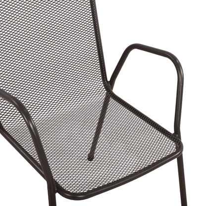 CHAIR ARMCHAIR METAL ANTHRACITE ELIJAH 54x62x89