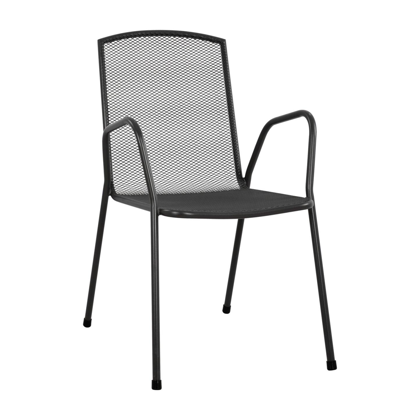 CHAIR ARMCHAIR METAL ANTHRACITE ELIJAH 54x62x89