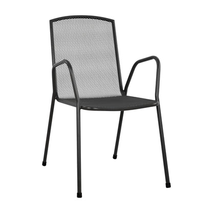 CHAIR ARMCHAIR METAL ANTHRACITE ELIJAH 54x62x89