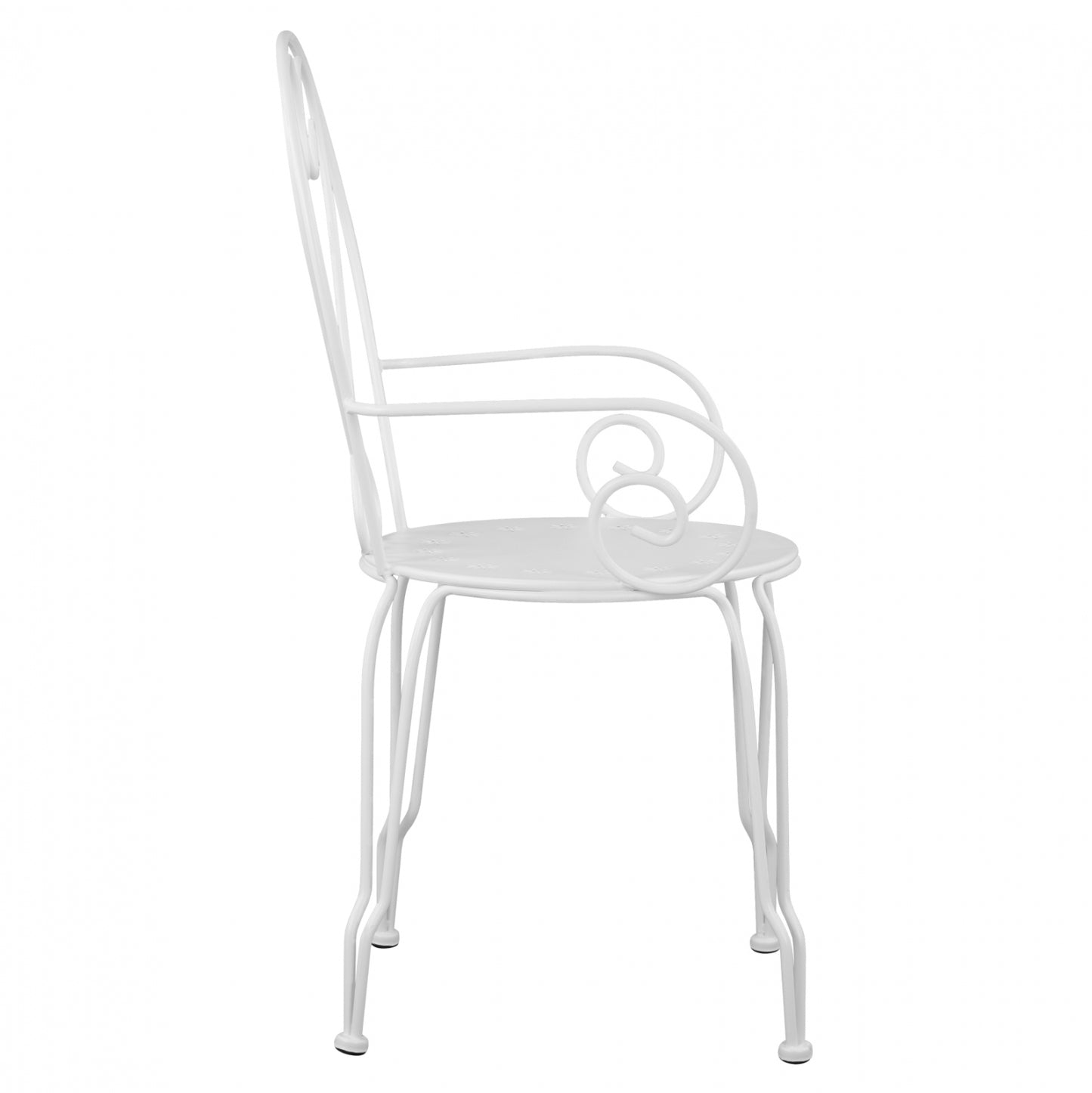 CHAIR ARMCHAIR METAL AMORE WHITE 49x48x90