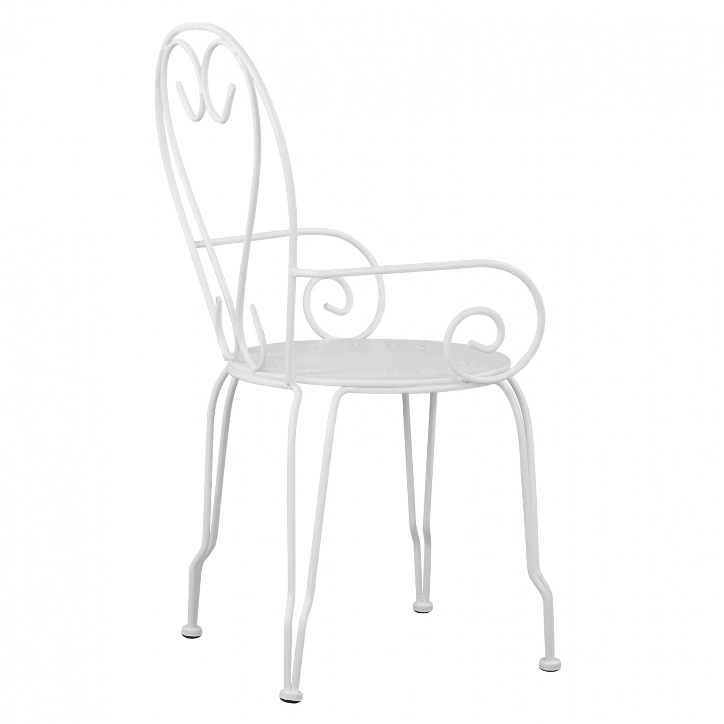 CHAIR ARMCHAIR METAL AMORE WHITE 49x48x90