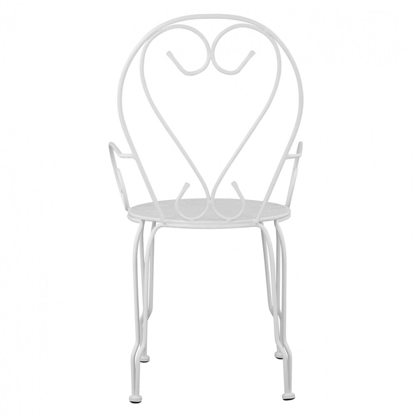 CHAIR ARMCHAIR METAL AMORE WHITE 49x48x90