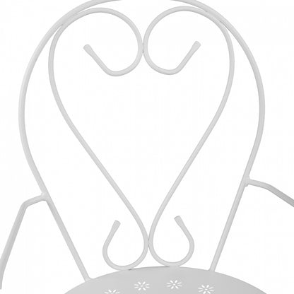 CHAIR ARMCHAIR METAL AMORE WHITE 49x48x90