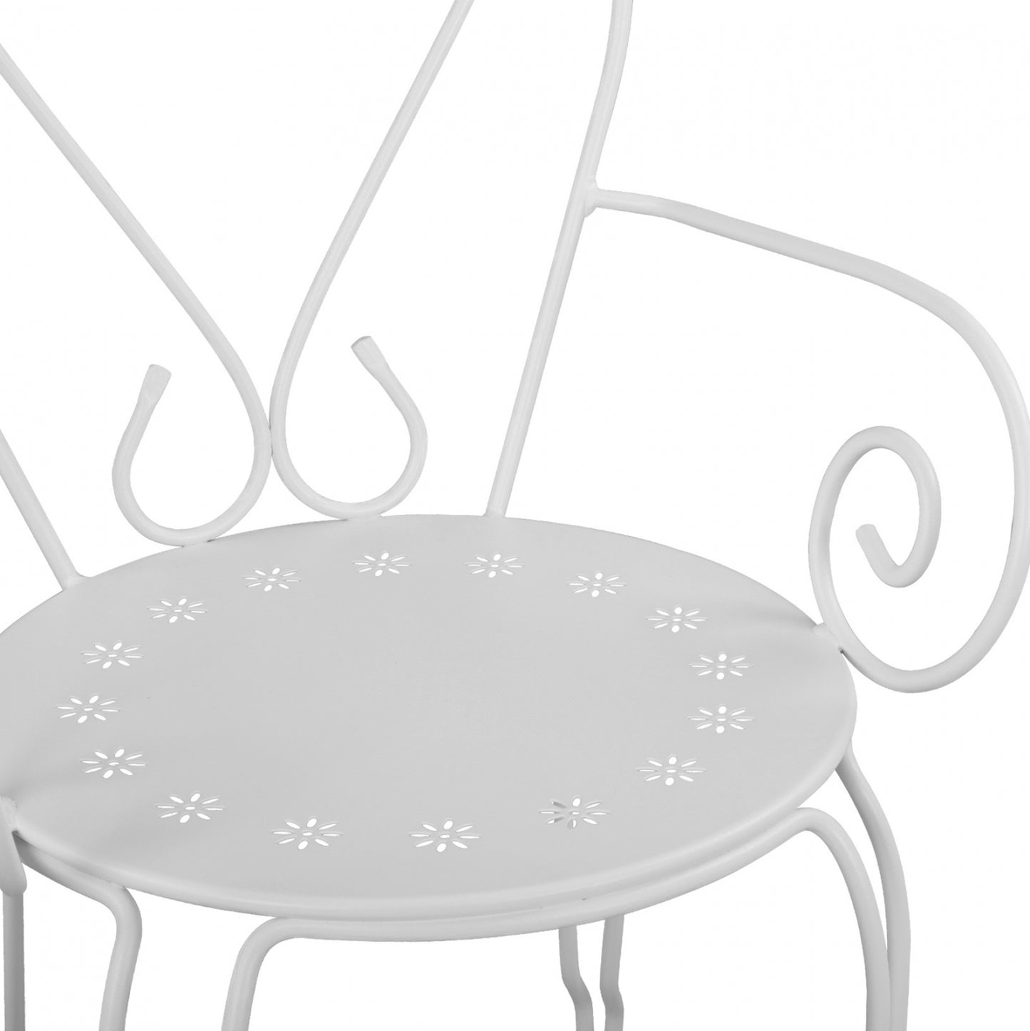 CHAIR ARMCHAIR METAL AMORE WHITE 49x48x90
