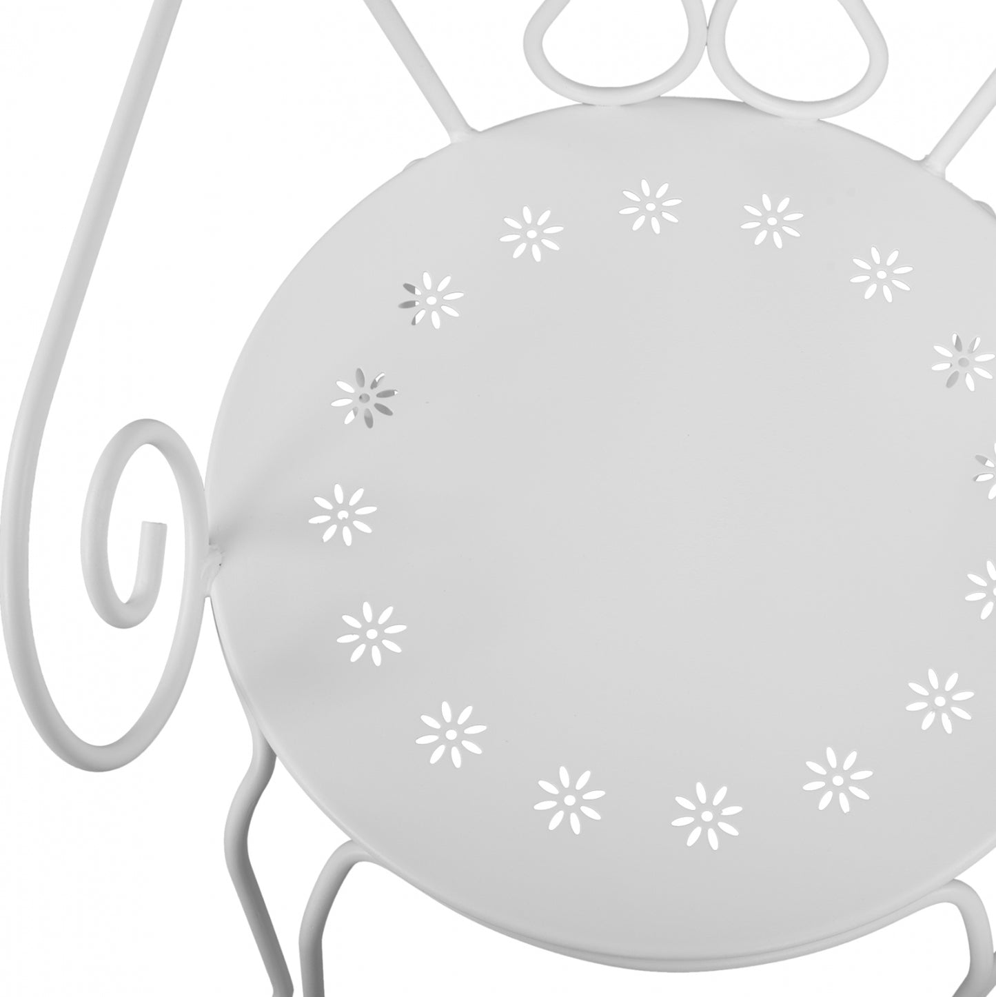 CHAIR ARMCHAIR METAL AMORE WHITE 49x48x90