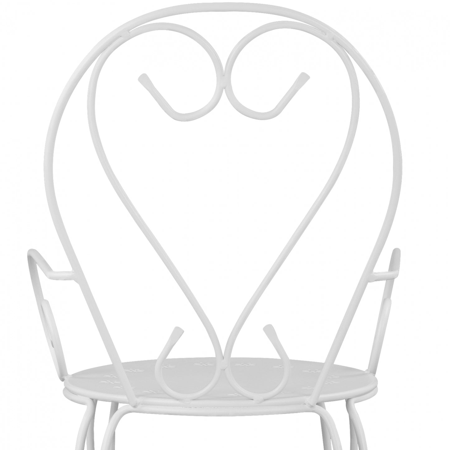 CHAIR ARMCHAIR METAL AMORE WHITE 49x48x90