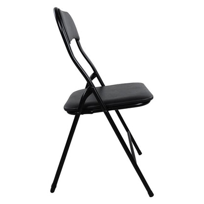 FOLDING CHAIR PADMA PU BLACK 38x47x82