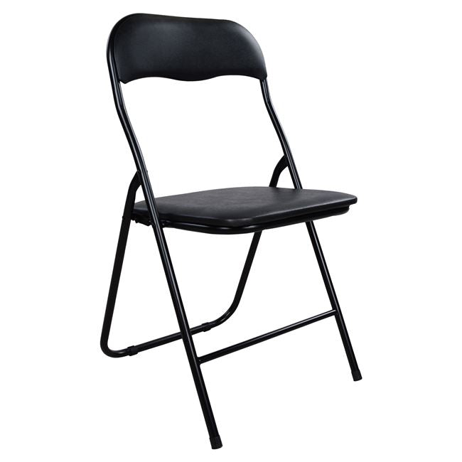 FOLDING CHAIR PADMA PU BLACK 38x47x82