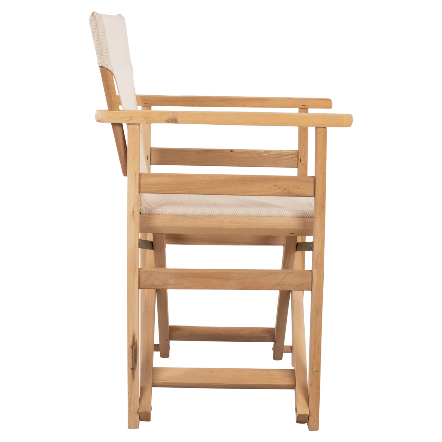 DIRECTOR'S CHAIR LEMNOS IMPREGNATED IN NATURAL COLOR WITH ECRU CUSHION 57x54x88.5