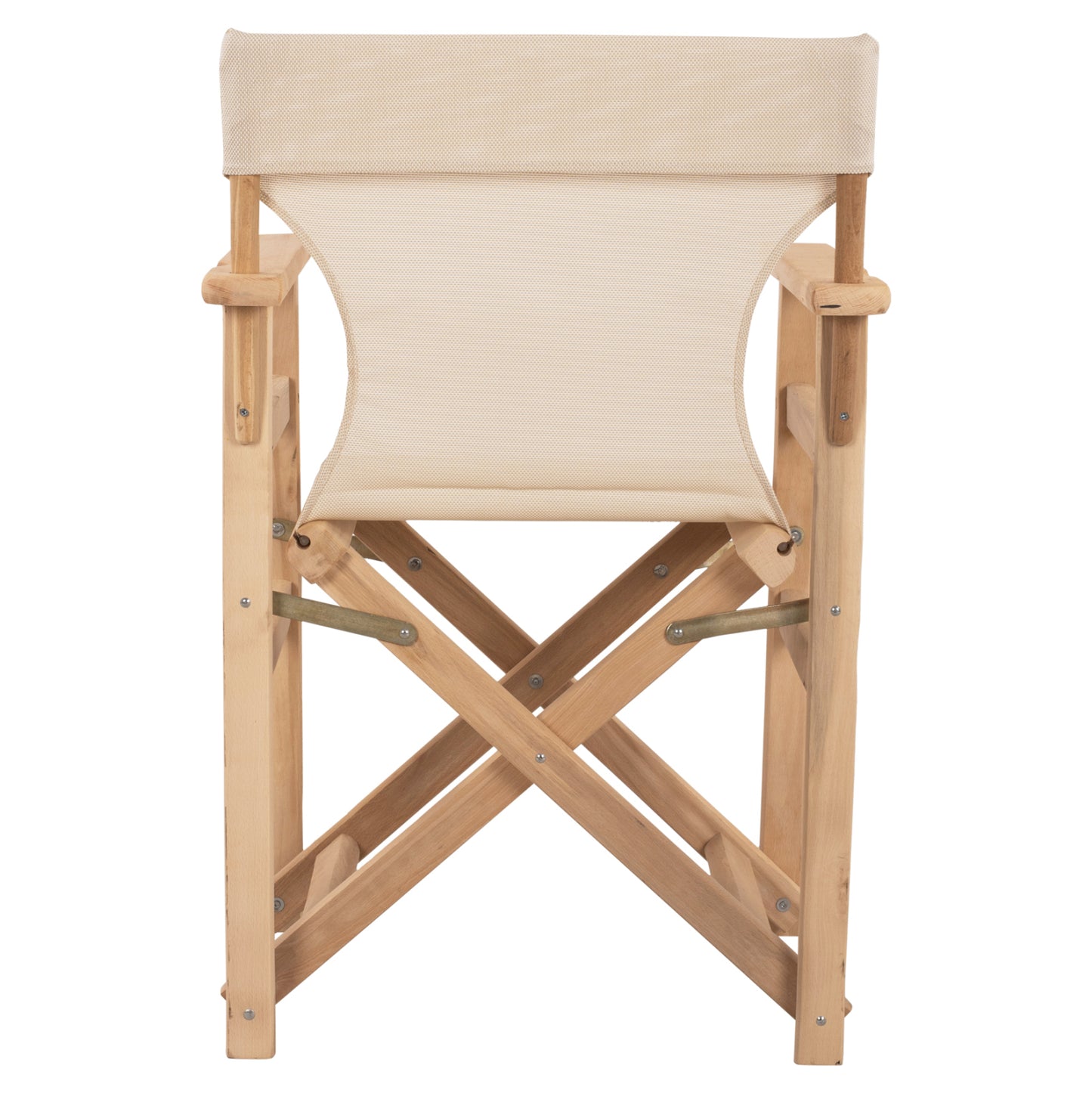 DIRECTOR'S CHAIR LEMNOS IMPREGNATED IN NATURAL COLOR WITH ECRU CUSHION 57x54x88.5