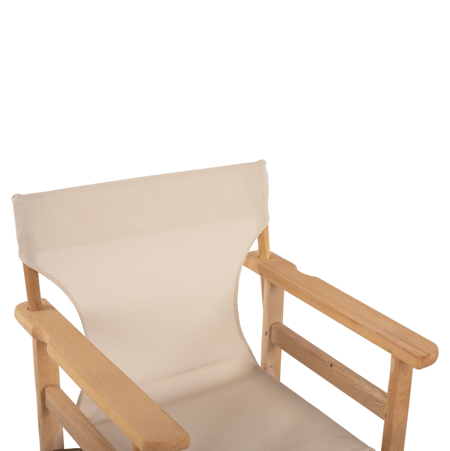 DIRECTOR'S CHAIR LEMNOS IMPREGNATED IN NATURAL COLOR WITH ECRU CUSHION 57x54x88.5