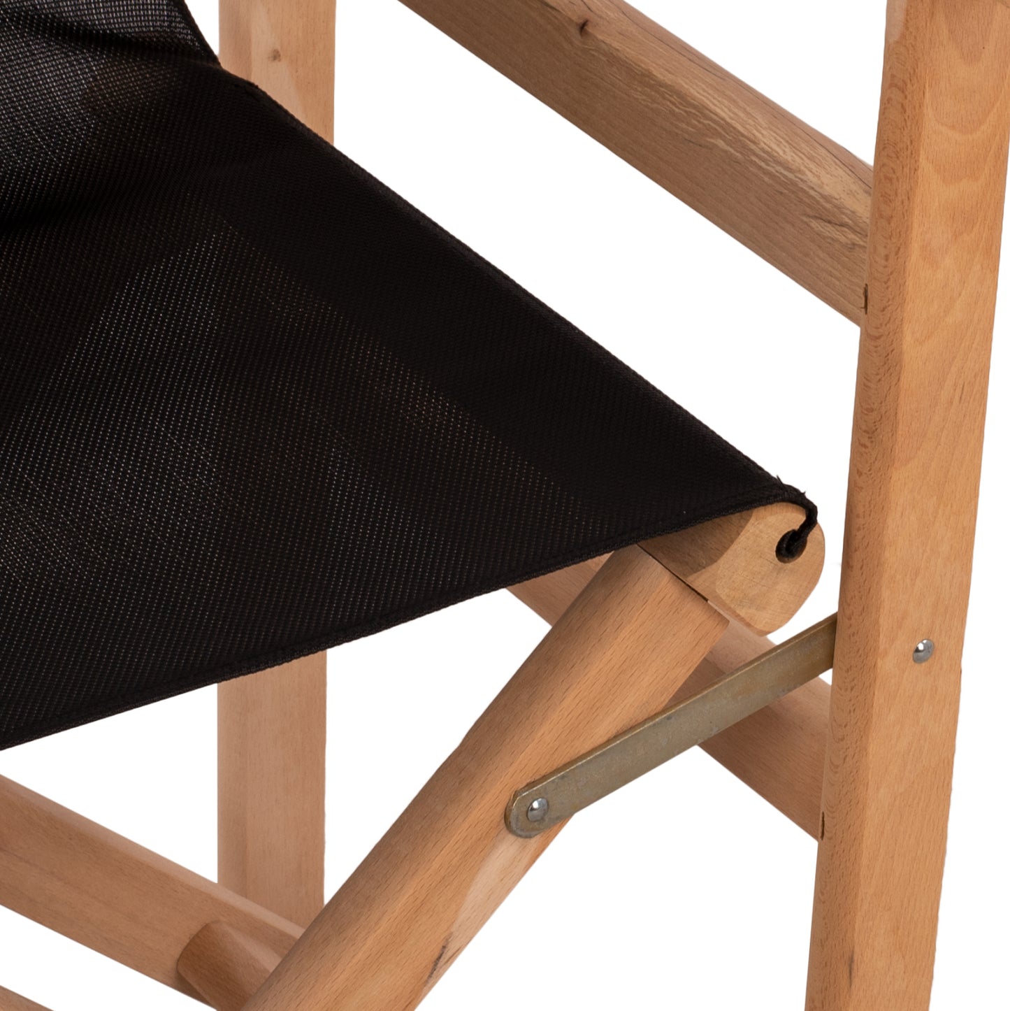 DIRECTOR'S CHAIR LEMNOS IMPREGNATED IN NATURAL COLOR WITH BLACK CUSHION 57x54x88.5