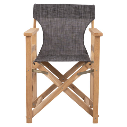 LIMNOS DIRECTOR'S CHAIR, NATURAL, IMPREGNATED, WITH GREY CUSHION 57x54x88.5