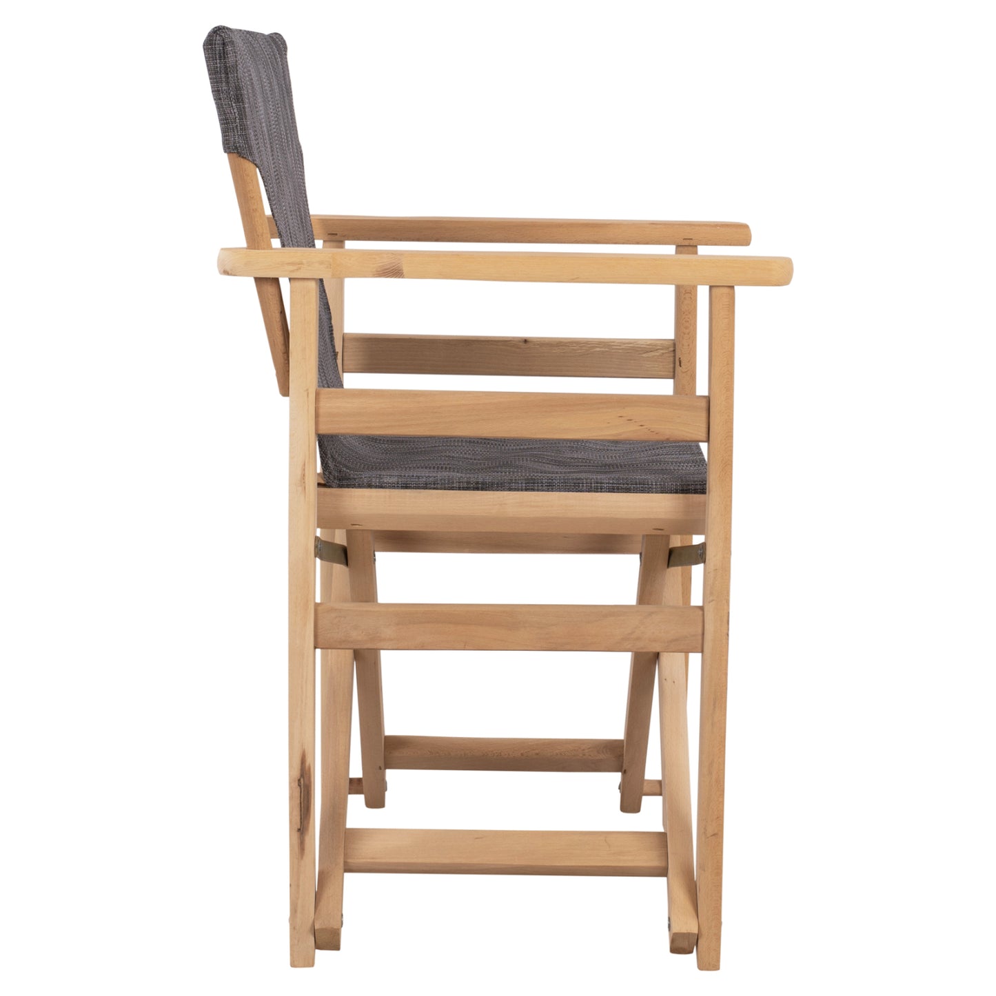 LIMNOS DIRECTOR'S CHAIR, NATURAL, IMPREGNATED, WITH GREY CUSHION 57x54x88.5