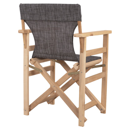 LIMNOS DIRECTOR'S CHAIR, NATURAL, IMPREGNATED, WITH GREY CUSHION 57x54x88.5