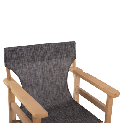 LIMNOS DIRECTOR'S CHAIR, NATURAL, IMPREGNATED, WITH GREY CUSHION 57x54x88.5