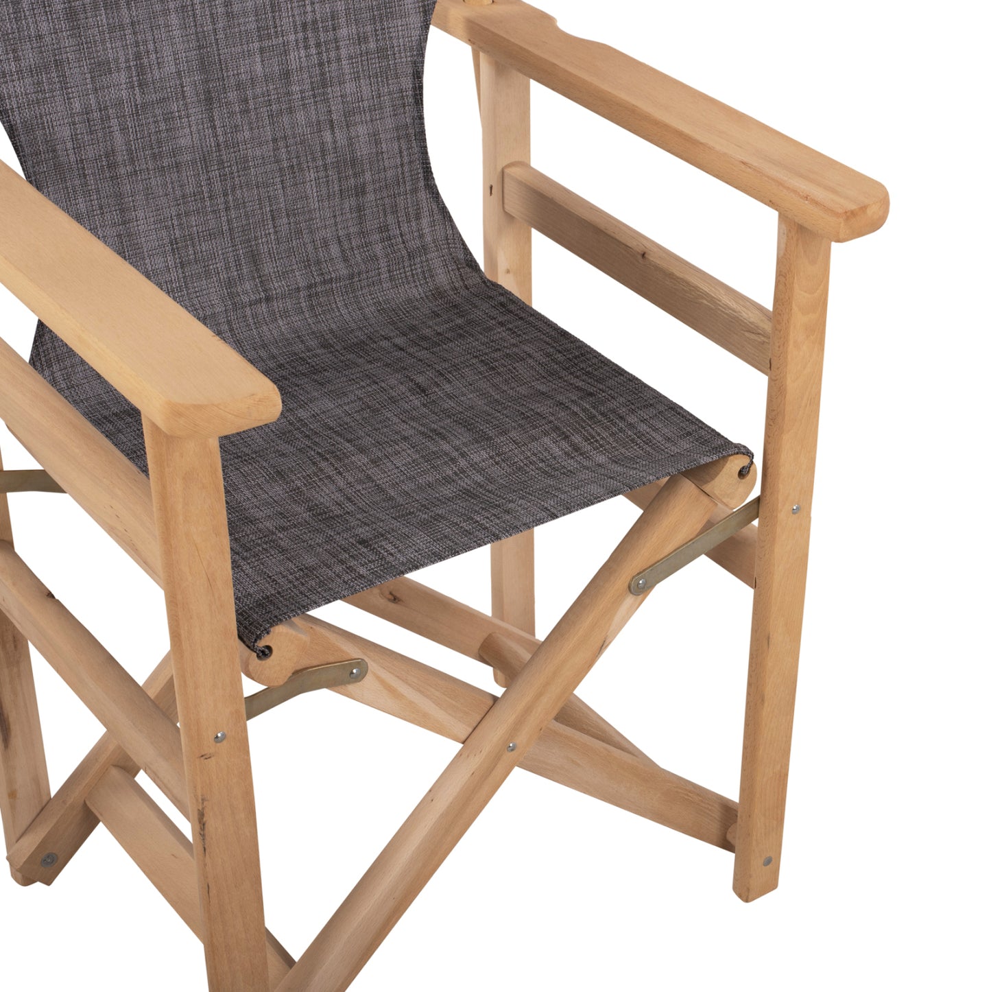 LIMNOS DIRECTOR'S CHAIR, NATURAL, IMPREGNATED, WITH GREY CUSHION 57x54x88.5