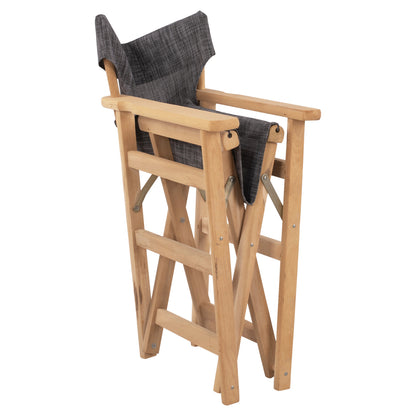 LIMNOS DIRECTOR'S CHAIR, NATURAL, IMPREGNATED, WITH GREY CUSHION 57x54x88.5
