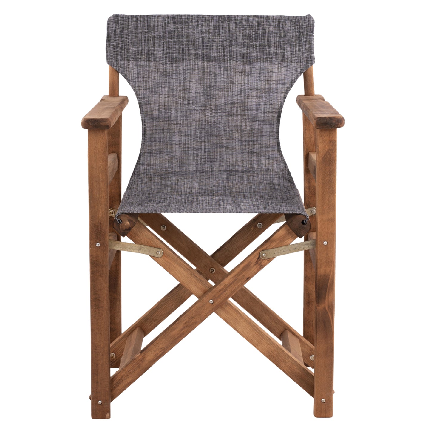 DIRECTOR'S CHAIR LEMNOS WALNUT WITH GREY TEXTILENE