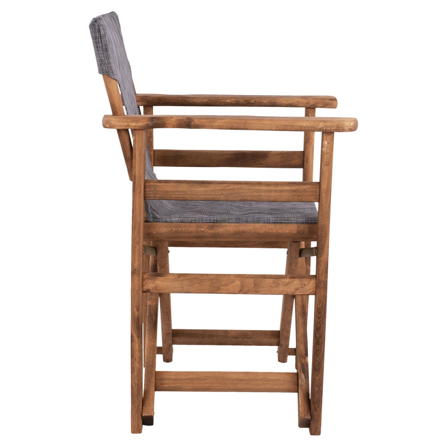 DIRECTOR'S CHAIR LEMNOS WALNUT WITH GREY TEXTILENE