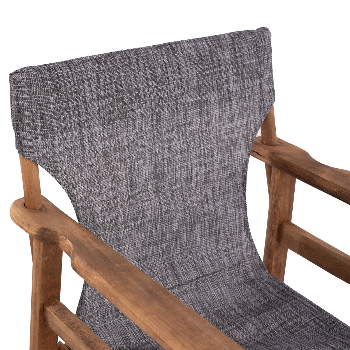 DIRECTOR'S CHAIR LEMNOS WALNUT WITH GREY TEXTILENE
