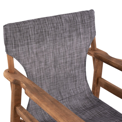 DIRECTOR'S CHAIR LEMNOS WALNUT WITH GREY TEXTILENE