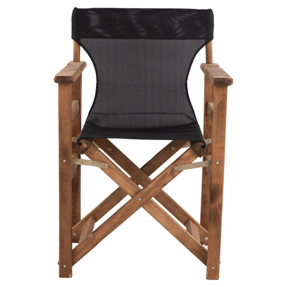 DIRECTOR'S CHAIR LEMNOS WALNUT WITH BLACK TEXTILENE