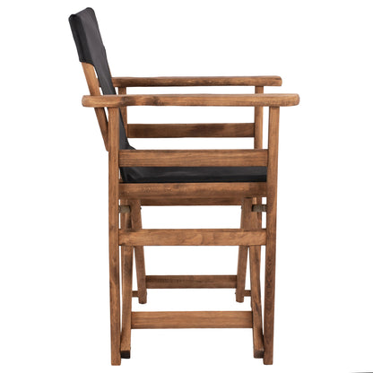 DIRECTOR'S CHAIR LEMNOS WALNUT WITH BLACK TEXTILENE