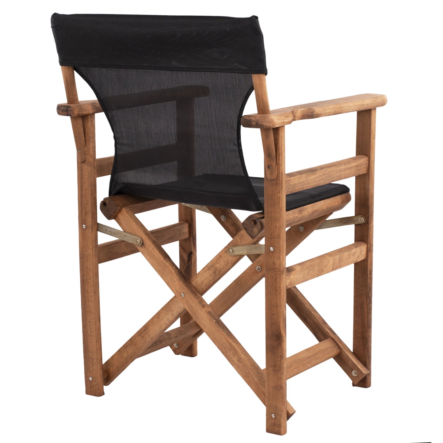 DIRECTOR'S CHAIR LEMNOS WALNUT WITH BLACK TEXTILENE