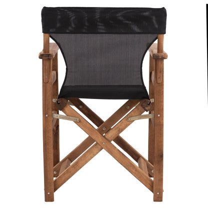 DIRECTOR'S CHAIR LEMNOS WALNUT WITH BLACK TEXTILENE