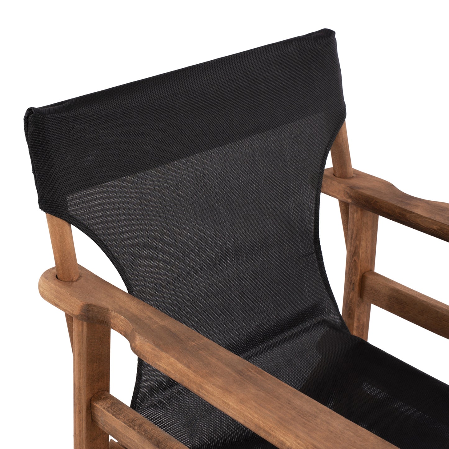DIRECTOR'S CHAIR LEMNOS WALNUT WITH BLACK TEXTILENE