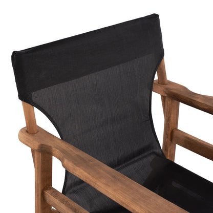 DIRECTOR'S CHAIR LEMNOS WALNUT WITH BLACK TEXTILENE