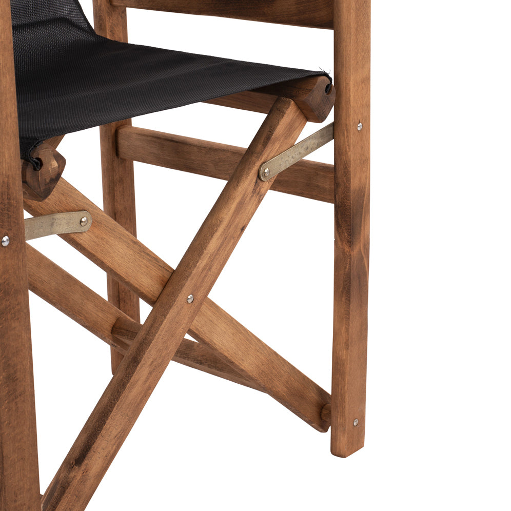 DIRECTOR'S CHAIR LEMNOS WALNUT WITH BLACK TEXTILENE