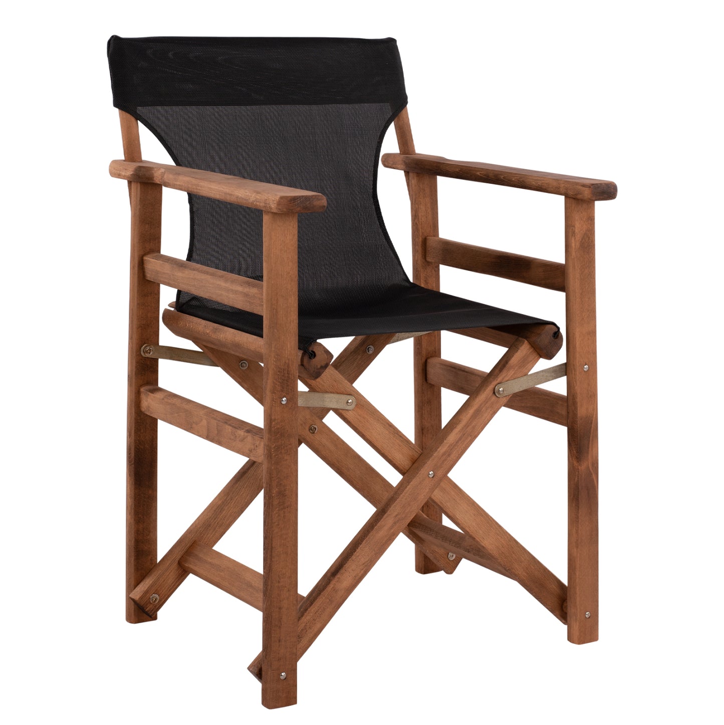 DIRECTOR'S CHAIR LEMNOS WALNUT WITH BLACK TEXTILENE