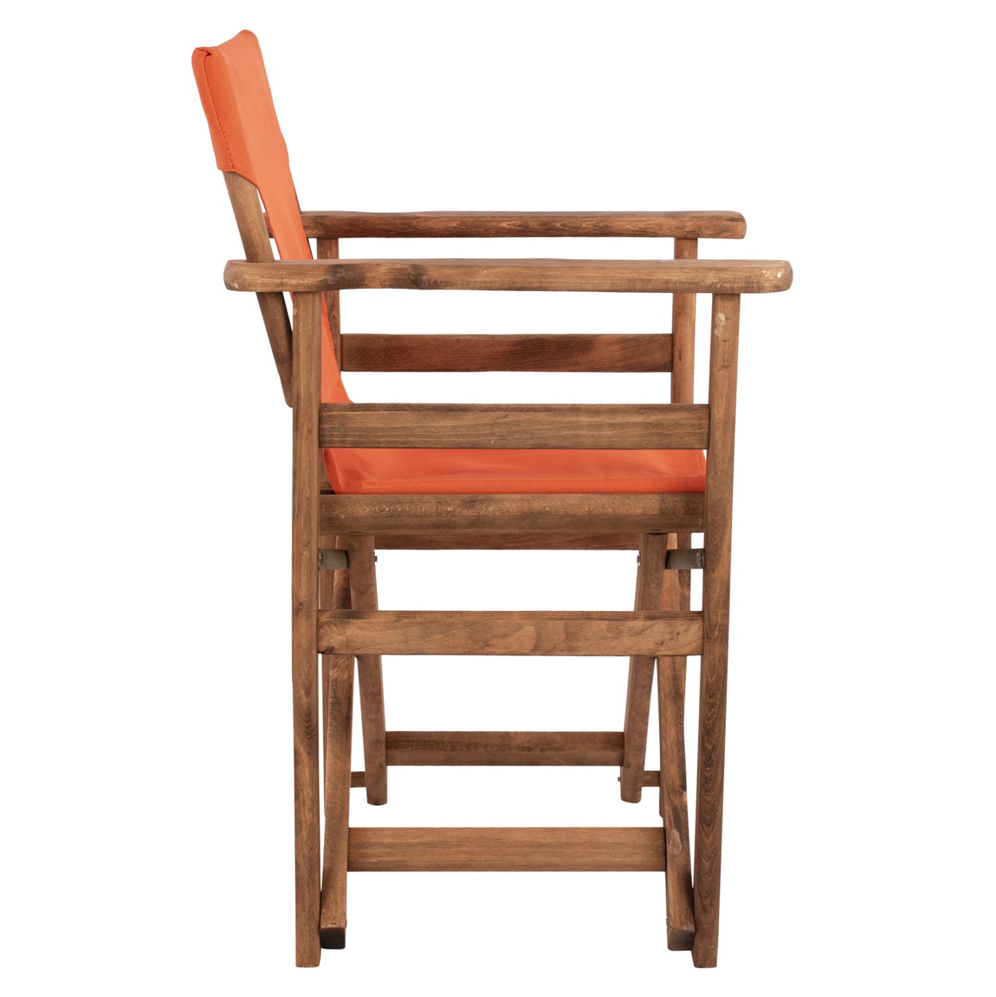 DIRECTOR'S CHAIR LEMNOS WALNUT WITH ORANGE TEXTILENE