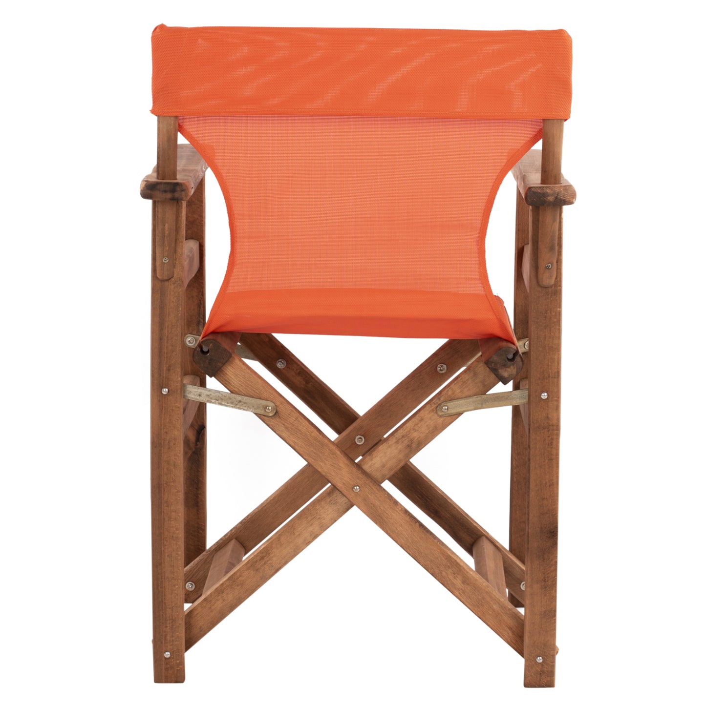 DIRECTOR'S CHAIR LEMNOS WALNUT WITH ORANGE TEXTILENE