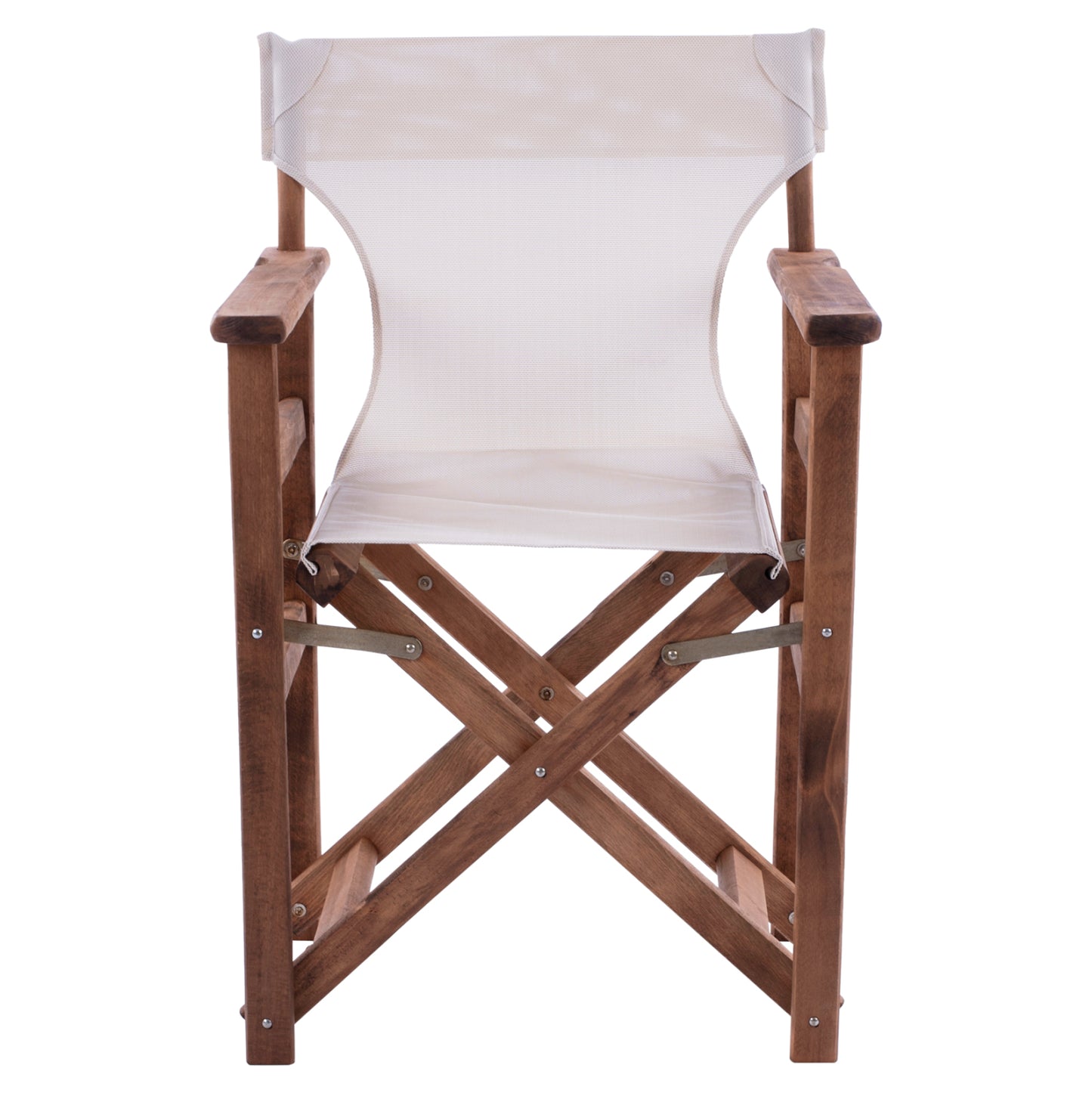 DIRECTOR'S CHAIR LEMNOS WALNUT ECRU TEXTILENE 57x54x88,5