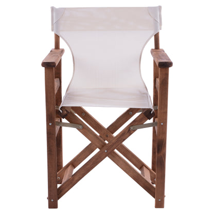 DIRECTOR'S CHAIR LEMNOS WALNUT ECRU TEXTILENE 57x54x88,5